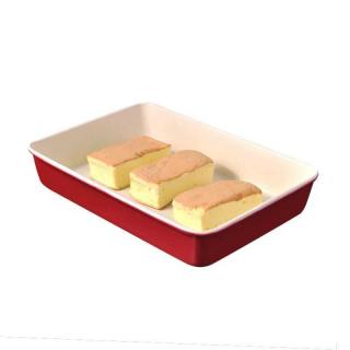 Carbon steel rectangular oven Household baking tools Multi-functional China Red non-stick cake mold baking pan