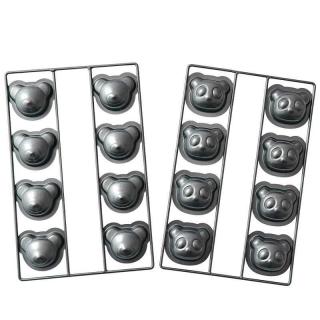 Fun creative carbon steel decorated bear cake mold complementary food DIY baking tools cake pan