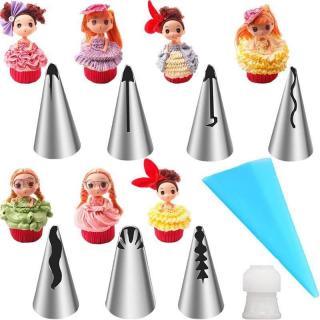 9-piece Korean cream cake decorating bag flower petal decorating mouth DIY baking tools