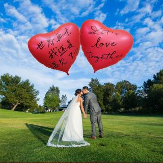 Oversized love aluminum film balloons wholesale 60-inch large heart layout scene decoration Valentine's Day balloons
