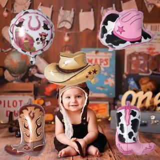 Cowboy hat balloon aluminum film balloon decoration scene party decoration layout scene Western Cowboy Festival balloon wholesale