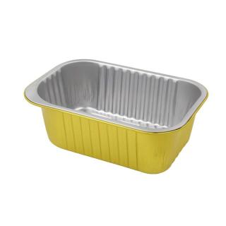 Thickened gold aluminum foil lunch box one-time packing box with cover prefabricated vegetable seal with cover aluminum foil box customization wholesale