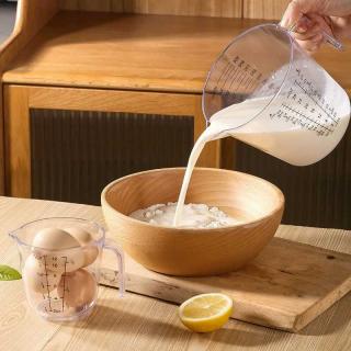 PS measuring cup with scale Clear plastic PS measuring cup thickened 150/300/600/1000ml scale cup