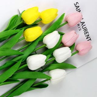 PU mini tulip simulation flower fake flower Nordic style wedding home decoration props simulation plant cross-border wholesale