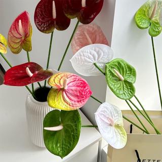 3D printing anthurium simulation flamed crane wedding hall layout home decoration simulation green plant fake flower manufacturers wholesale