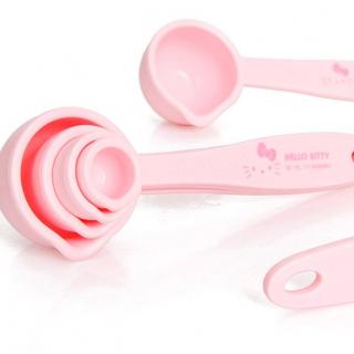 KITTY Double scale spoon Kitchen Measuring Spoon Baking Measuring spoon PP Plastic gram measuring spoon 4-piece baking kit