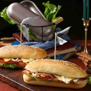 Handmade Gold non-stick bread Cake Hot dog Mold Mini Burger mold Household pastry baking mold