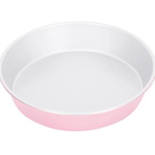 Rose gold non-stick round high pizza cookies mooncake baking tray Baking mold household easy release mold