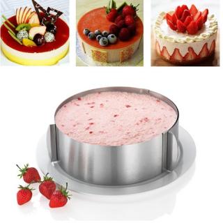 New stainless steel telescopic mousse ring adjustable round cake rim mille layer cake mold baking tool