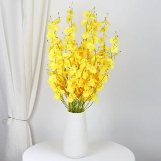 5 fork dancing orchid Wenxin orchid simulation flower fake flower silk flower wedding hotel layout home decoration flower manufacturers wholesale