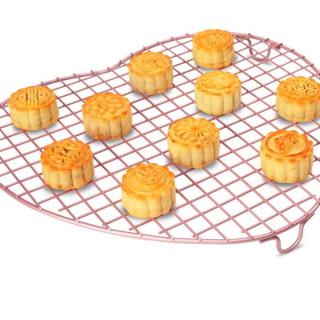 Rose gold cooling rack cake bread non-stick heart cooling rack drying net large baking tools