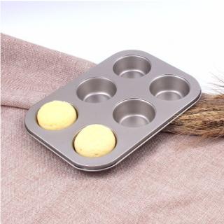 New carbon steel tart kit Non-stick pudding pan Pancake six-well muffin cup mousse cake baking kit