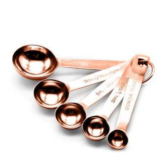 Stainless steel seasoning spoon Baking spoon set Engraved Measuring spoon Measuring spoon five-piece combination plated rose gold measuring spoon