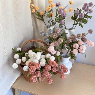 5 dandelion wedding living room decoration mini table tennis chrysanthemum silk flower autumn color ball simulation flower decoration