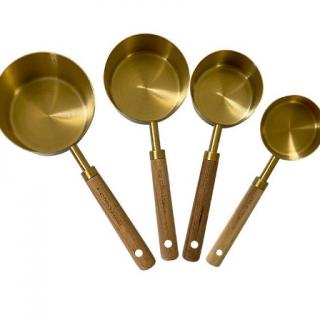 Titanium stainless steel measuring cup set Cooking Measuring spoon Seasoning spoon Baking measuring tool Gold measuring spoon Measuring spoon set