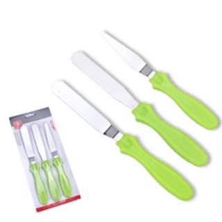 Spot wholesale three-piece cream spatula cake stripping knife Stainless steel smoothing knife set baking tools