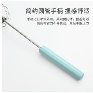 Stainless steel semi-automatic rotary beater Egg mixer manually press rotary beater to bake