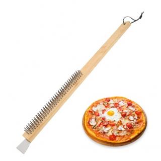Amazon cross-border sales extended bamboo handle pizza brush pizza cleaning brush wholesale