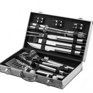 Amazon Cross-border Stainless Steel Barbecue Outdoor Combination Kit bbq Grill Aluminum box picnic barbecue kit
