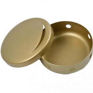 Cross-border supply of barbecue tools Round stainless steel smoking box Outdoor barbecue box Fruit wood box BBQ cigarette