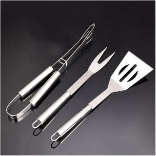 New outdoor camping barbecue tool combination set camouflage cloth bag stainless steel barbecue tool three-piece set