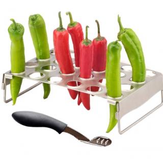 Food grade collapsible square stainless steel 24-well pepper grill Outdoor grill utensils Barbecue grill cross border grilling