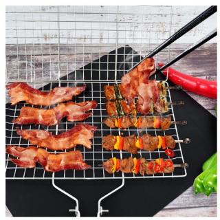 Grill mesh stainless steel 304 Grill grill BBQ Grill square folding mesh grill with grill mesh grill tool