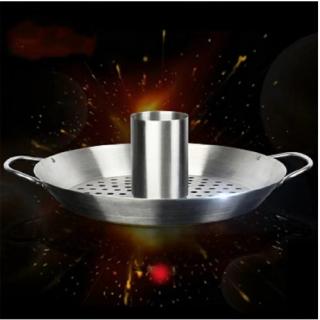Manufacturers wholesale round barbecue basin stainless steel grill pan Roast chicken barbecue pan outdoor camping barbecue pan
