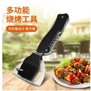 bbq Multi-functional barbecue tool 4-in-1 Detachable outdoor barbecue tool Grill spatula silicone sweep combination grill