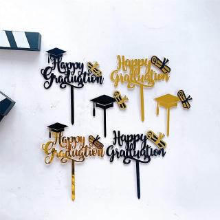 Akli graduation season cake decoration card student graduation ceremony cake plug-in red cake decoration