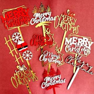 ins Wind Merry Christmas Acrylic cake decoration Christmas pie supplies cake Christmas cake plugin