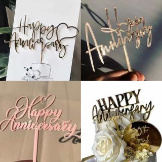 New Wedding anniversary cake decoration Acrylic cake insert cake plug-in party supplies