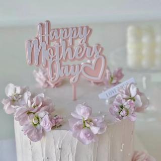 Double acrylic cake insert Happy MothersDay Creative love cake decoration