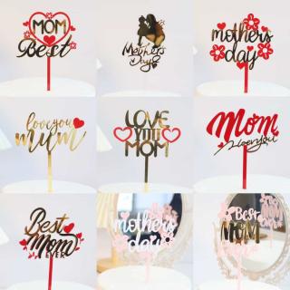 Mother's Day MOM Double acrylic cake insert best mom Happy Mother's Day cake