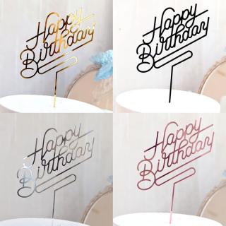 English acrylic cake plate cake plug-in Happy Birthday cake decoration