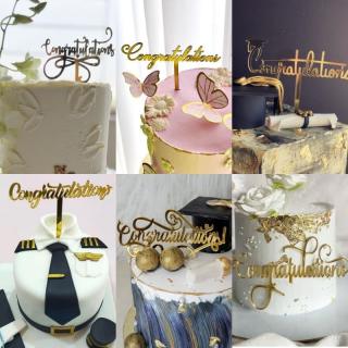 ins Wind Graduation congratulations Cake Decoration Acrylic cake tag for graduation celebration