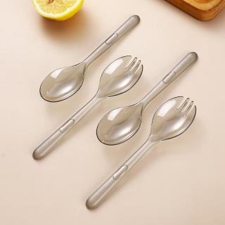 Disposable spoon take-out packaging Thick rice spoon spoon dessert ice cream fruit spork spoon commercial individual packaging