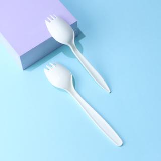 Disposable spoon thickened food grade individual packaging Light fork takeout tableware corn starch dessert spork