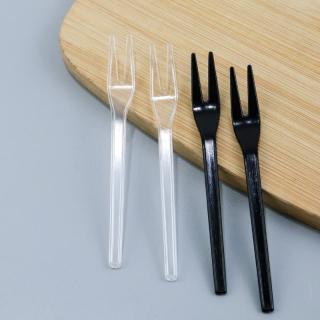 Wholesale disposable plastic fork Food grade custom independent packaging with paper towel snack fork sample fruit fork