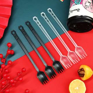 21cm disposable spoon milk tea braised herb fruit tea long handle spork thickened and lengthened individually packaged spork