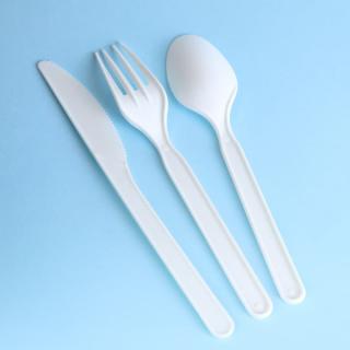 Disposable cutlery spoon commercial custom degradable pla fork independent packaging ice cream cake spoon tableware