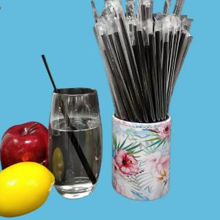 Source manufacturer specifications can be set environment-friendly disposable plastic straight straw juice drink soy milk plastic thick or thin straw