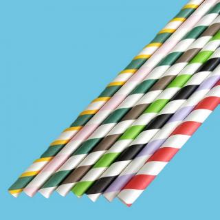 Source factory Environmental protection paper color thread food grade thick paper straw party party cocktail straw