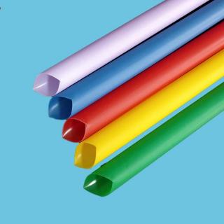 Mixed color disposable bag plastic straw beverage environmental food grade plastic tip thick and thin straw